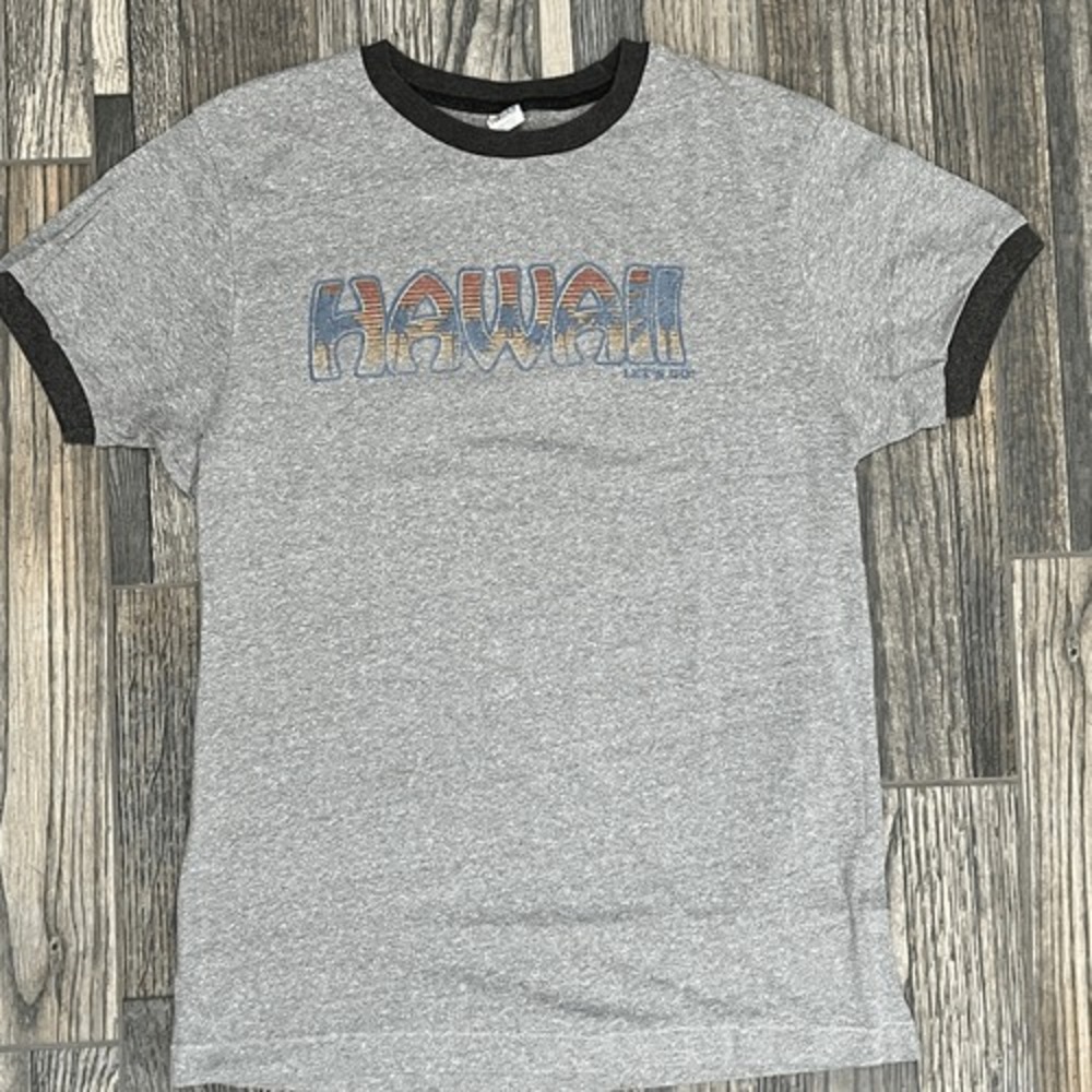 ☀️🏝️🏄 Vintage HAWAII Holister Hawaiian Surf Ringer Single Stitch Tee